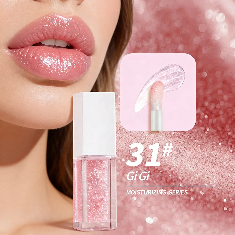 Waterproof Plumper Liquid Lipstick Customized Private Label Cherry Mineral Oil Clear Lip Gloss Customized Lip Gloss Makeup