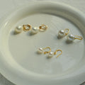 Baroque Pearl Water Drop Earrings for Women 11-13mm Zircon Jewelry Fashion Drop Earings