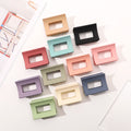 2022 New Korean Square Medium Size 6.2cm Plastic Hair Claw Strong Grasp Hair Jaw Clip for Women and Girls