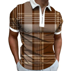 Fashion Mens Anti-Wrinkle 100% Polyester Printed Golf for Shirts Short Sleeve Casual ODM