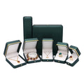 Luxury Earrings Rings Bracelet Necklaces Boxes Packaging Case Organizer Green PU Leather Jewelry Case Box Jewellery Storage Box