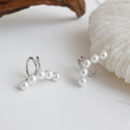 New Fashion Unique Design 925 Sterling Silver Ear Cuff Non-pierced Shell Pearl S925 Silver Earrings for Women EK249