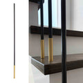 BH Railing Product Modern Brass Iron Stair Balusters with Brass Sleeves 5/8" Fit Sand Blasted Anti-Rust Oil Lifetime Warranty