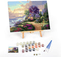 Beach House DIY Painting by Numbers Handpainted Canvas Painting Wall Decorative Art Custom Photo Paint by Numbers 40*50CM