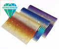 Customized 15.8 * 9.4 Inches Gradient Rainbow Pattern Glittering Crystal Rhinestone Sticker Self-Adhesive Sticker