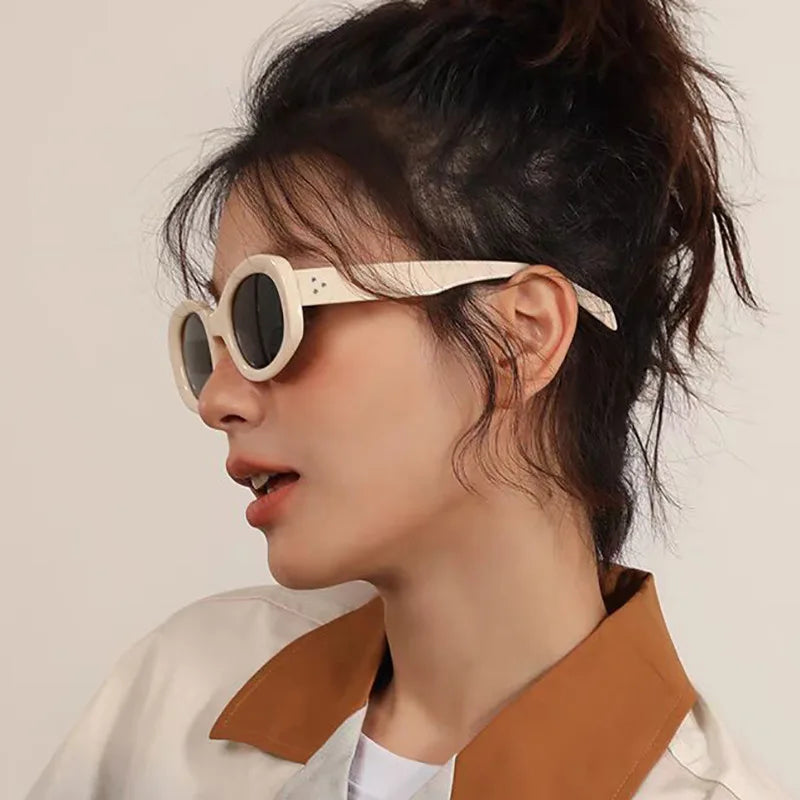 2024 New Elliptical Sunglasses with Skinny-toned Sunglasses with Stylish Sunglasses