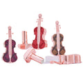 12.1mm Empty Violin Shape Plastic Lip Balm Lipstick Tube Press Type Lip Stick Tubes Make up Cosmetic Containers