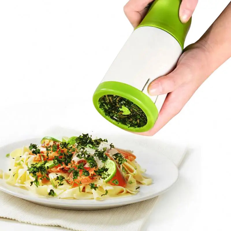 Portable Kitchen Gadget Steel ABS Vegetable Herb Spice Grinder Stainless Steel Blade Parsley Shredder Chopper Fruit Vegetage