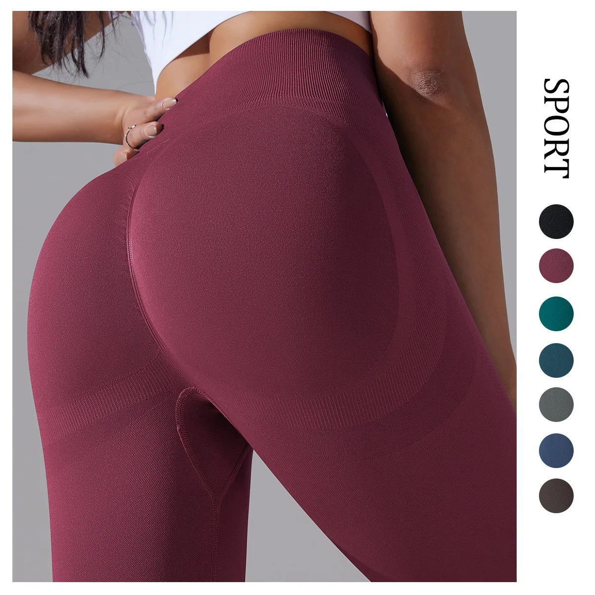 Women's Tight Breathable Non-See-Through Workout Pants Solid Pattern Outdoor Yoga Legging for Running