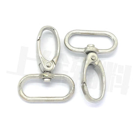 Superior Quality Zinc Alloy Black Silver Metal Large Swivel Lobster Clasp Use on Lanyard