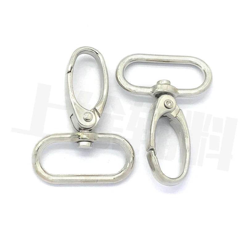 Superior Quality Zinc Alloy Black Silver Metal Large Swivel Lobster Clasp Use on Lanyard