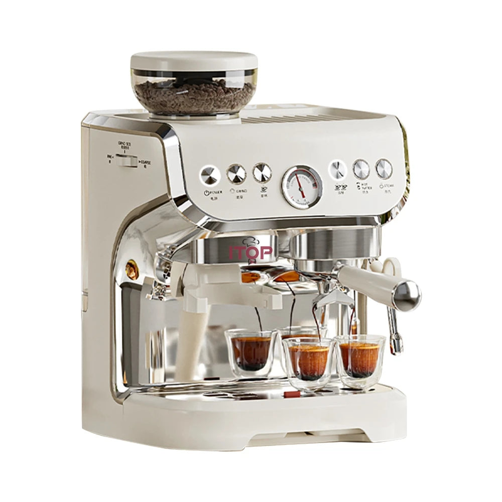 Professional Espresso Coffee Machine Removable Large Capacity Water Box for Hotel Car Use Cappuccino Frother for Milk Flother