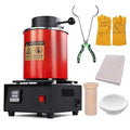 1-3kg 1400W Electric Digital Jewelry Melting Machine With Crucible Firebrick Gold Silver Aluminum Melting Furnace 7-Piece Kit
