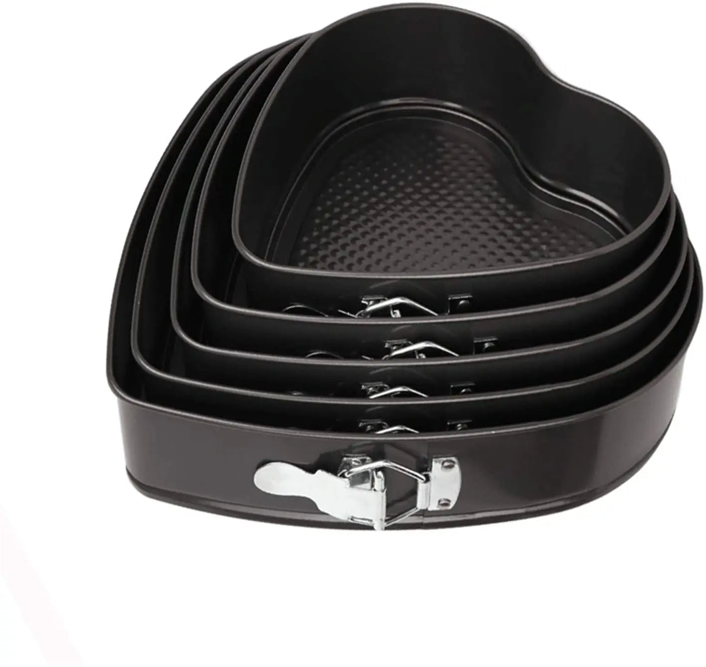 20/22/24/26/28 cm Heart-shaped Springform Pan with Removable Bottom Non-Stick Cake Pan Leakproof Cake Molds