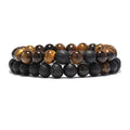 New Design Cheap Bracelet Natural Stone Beads Lava Stone Couple Bracelet Set for Women Men