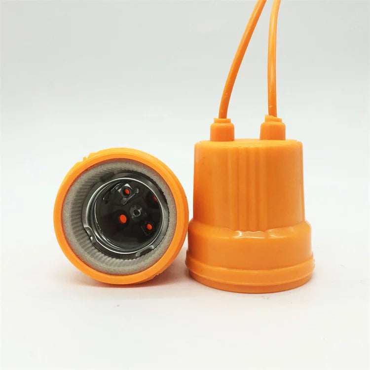 High Quality E27 Screw Flat Mount Plastic 8cm Small Round Luokou Flat Lamp Head Led Flat Lamp Socket