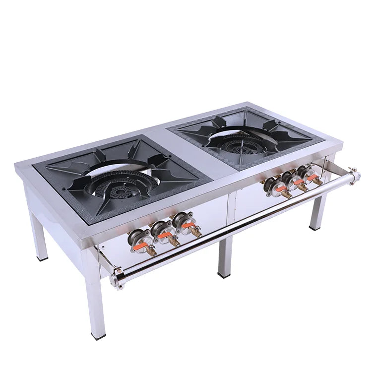 Middle East Double Big Burner Short Legs Gas Stove Band Edge Soup Stove in Cooktops MegaBDM