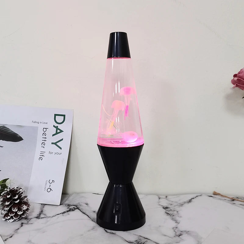 Hot Sale Modern Plastic Color Changing USB Powered Jelly Fish LED Lava Light for Bedroom