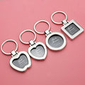 Picture Frame Keychain DIY Photo Pendant Keyrings Locket Key Chains