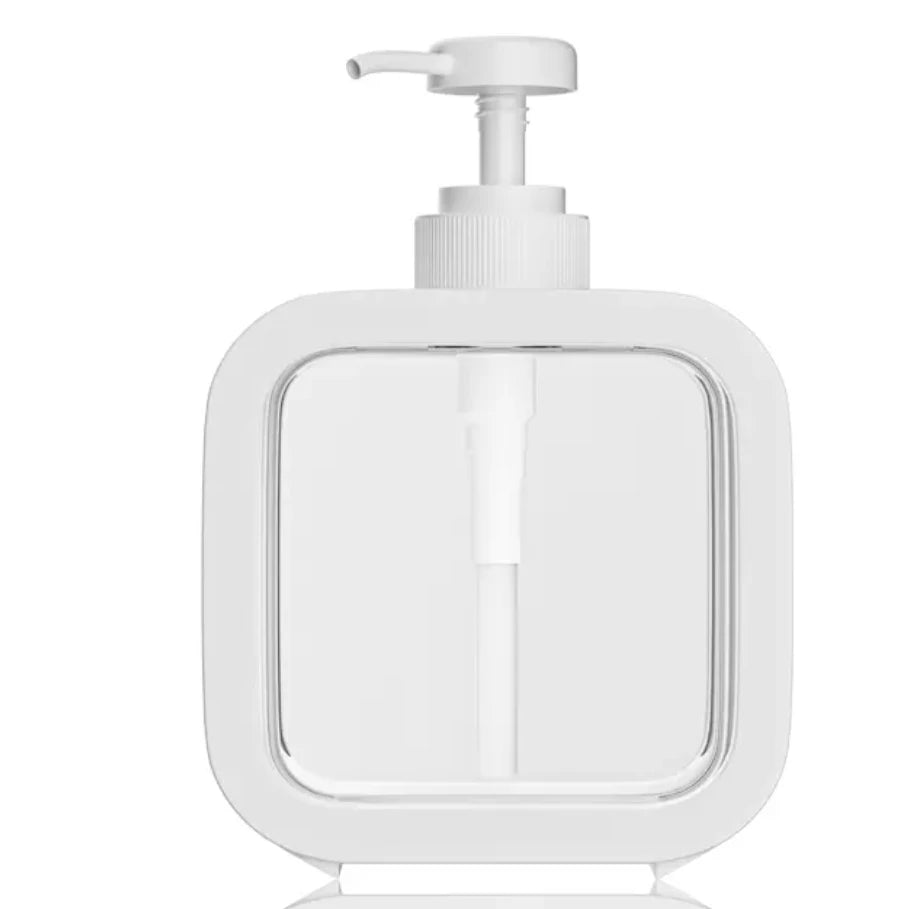 Fuyun 500ml Square Transparent Plastic Bottles Hot Selling Empty Lotion Hand Sanitizer Body Wash Containers Pump Sprayer Seal
