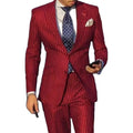 Trendy Formal Business Wedding 2 Pieces Jacket Pant Design Blazers Mens Fashionable Dress Tuxedos Pinstripe Men Suit