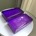 High-Quality Hot Melt Crystal Glass Bricks Roasted Purple Colors Glass Block with Bubbles Inside for Home Building Decoration