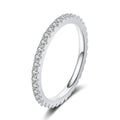 Shining Baguette Moissanite Eternity Ring 925 Sterling Silver Moissanite Engagement Rings for Women