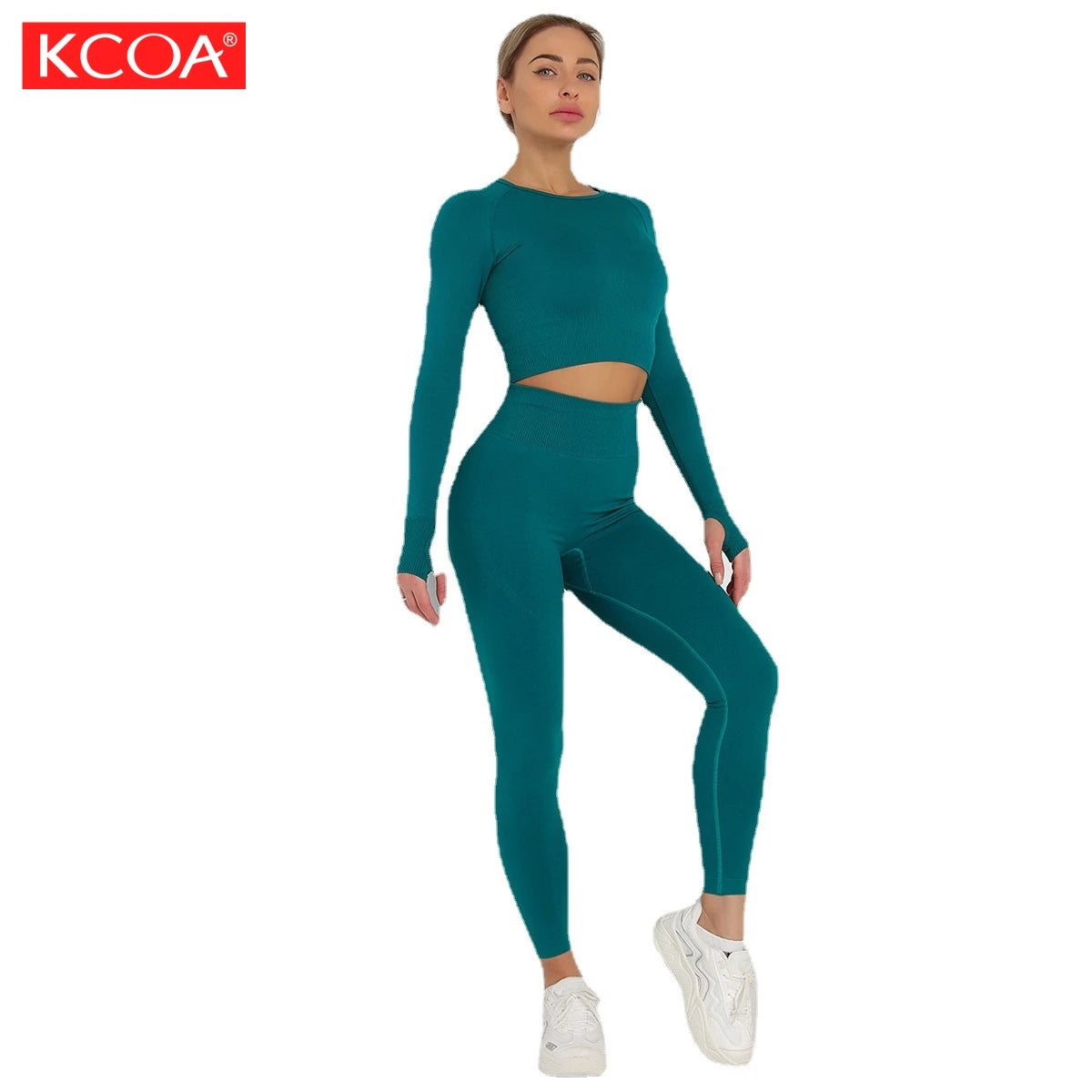 2021 New Arrival High Waist Yoga Gym Running Sport Seamless Workout Two Piece Women Yoga Clothes Sets