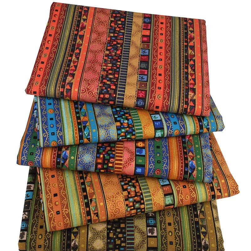5pcs Woven Twill Style Eco-Friendly Washable Cotton Fabric Bundles Pre-Cut Patchwork Squares for DIY Craft Hand Sewing Art Home