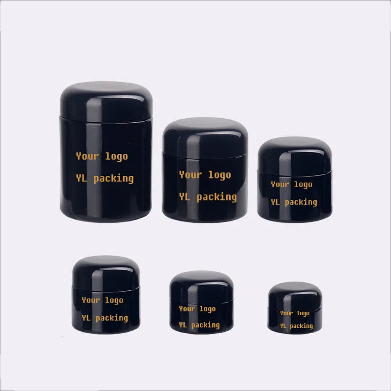 15g 30g 60g 120g 250g 30ml Available in Custom Fashion Black Glass Jars for Cream