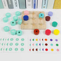 Wooden Close the Lid Toys Numbers Color Cognition Parent-Child Match Toy Kids Wooden Montessori Educational Tatching Board Toys