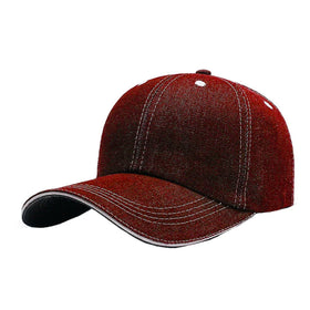 Wholesale Outdoor Sports Denim Baseball Hat Wide Brim Sunproof Sports Hat Round Top Solid Color Baseball Hat