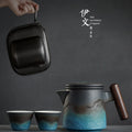 Travel Tea Set Portable Quick Cup Small Set Outdoor Teapot One Pot Two Cups Kung Fu Tea Set Mug
