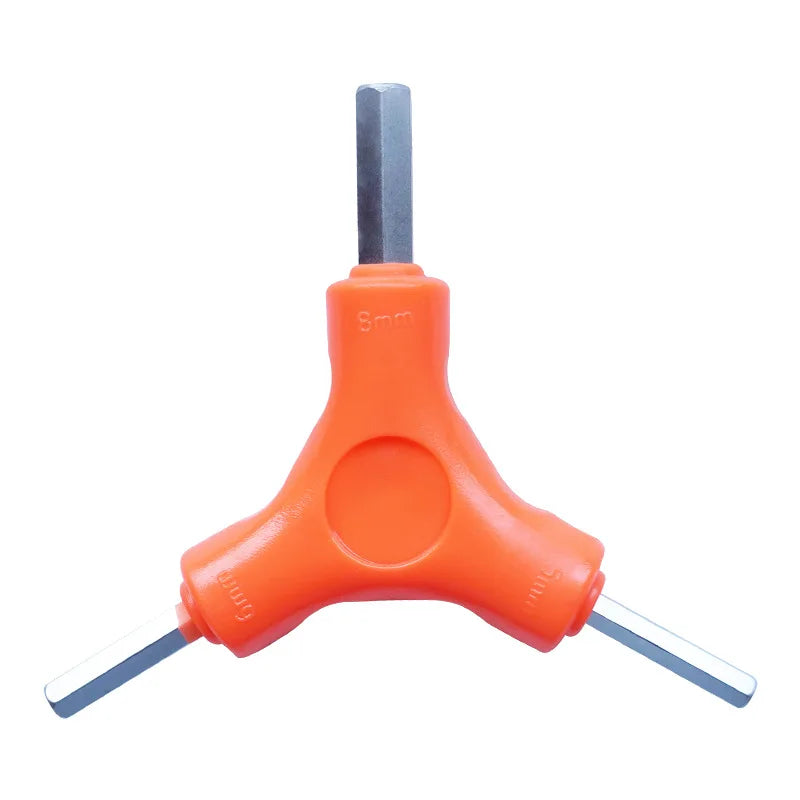3 in 1 Trigeminal Carbon Steel Hex Key Set 2.5/3/4/5/6/8mm Metric Wrench for Bicycle Maintenance DIY Tools OEM Customizable