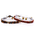 Wholesale 3mm Natural Stone Beaded Braided Bracelets Boho Macrame Bracelet Gemstone Beads Wrap Bracelet Handmade Jewelry