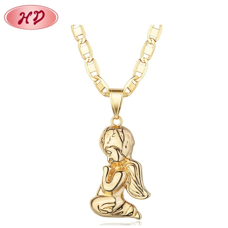 Men Hip Hop Buddha Pendant Necklace Mens Vintage Custom Gold Necklace and Pendant