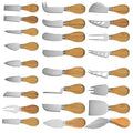 Hot Selling Multi-Functional Cheese and Butter Knife Set Stainless Steel with Bamboo Handle Baking Tools