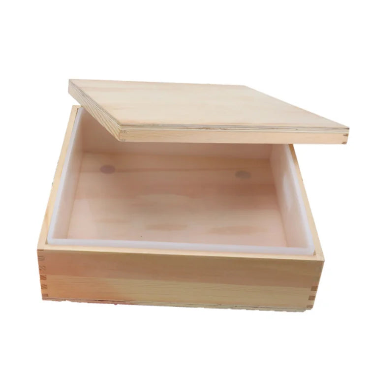 8000ml DIY Silicon Mold with Wooden Box for Cake /Big square Soap Making Molds
