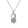 Real D Color S925 Sterling Silver 0.5carat Moissanite Diamond Necklace Female Hexagram New Silver Pendant Clavicle Chain