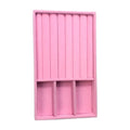 Pink Modern Plastic Single Tier Stacking Multifunction Glossy Jewelry Display Trays for Wardrobe and Living Room