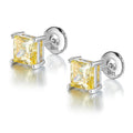 Fine Jewelry Women Trendy Small Stud Earrings Sterling Silver Fashion Cubic Zirconia Stud Earrings