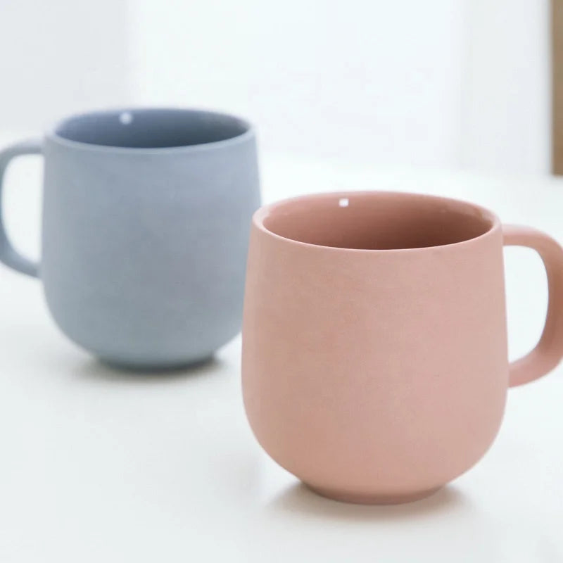 YBH Nordic Luxury Ceramic Coffee Mug 380ml Modern Custom Small Porcelain Europe Design Matte/Glaze Surface Microwave Dishwasher