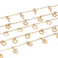 1 Meter Moon Cross Handmade Chains for DIY Jewelry Making Necklace Anklets Accessories Bracelet Supplies Crafts