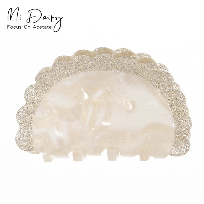 Acrylic Mi Dairy 3000+ Custom Color Semicircle Zig Zag Hair Claws Clips for Girl 222605