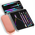 Professional Precision Nail Tool Set High-End Kit with Tweezers Scissors Nipper & Cuticle Pusher Custom logo Stickers Packaging