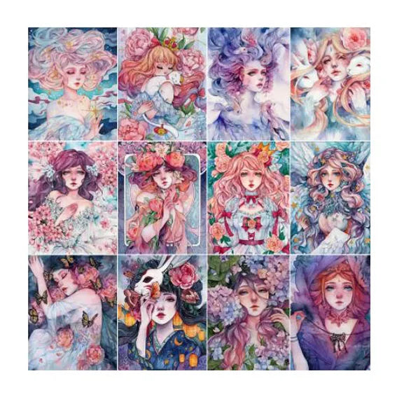Beautiful Girl Wholesale 5D DIY 30*40cm Square Full Drill Dream Girl Diamond Painting  for Living Room Decoration