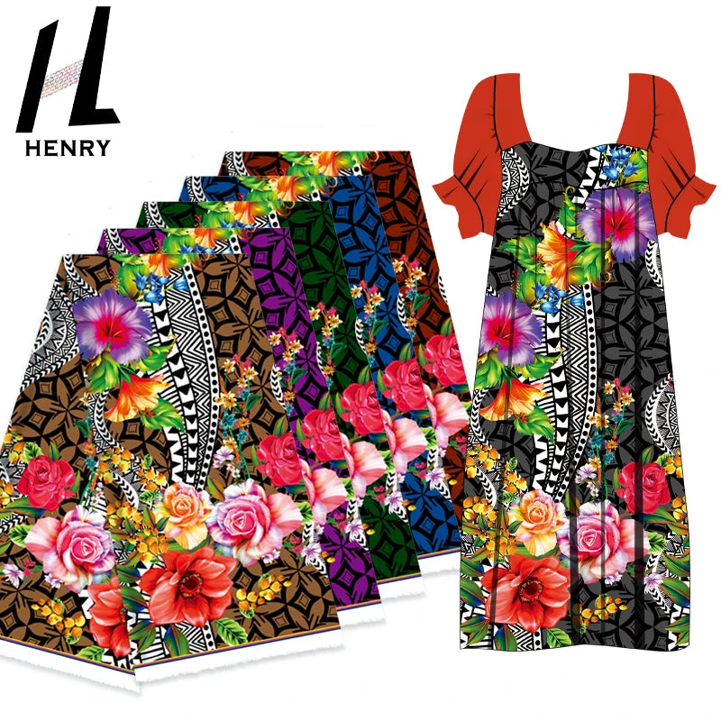 Henry Printing Fabric Polyester Woman Leisure Dress Clothing for Girl Lady Fabric for Garment