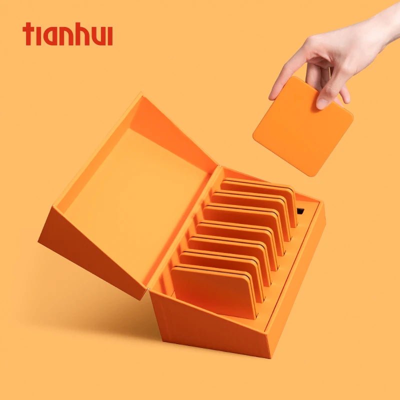 Tianhui Grey Cardboard Boxes Rectangular Magnetic Paper Box with Thin Tin Box for Tea Cake Candy