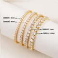 Wholesales Moissanite Tennis Link Bracelet White Gold Yellow Gold Metal 3mm 4mm 5mm 6mm Moissanite Tennis Chain Bracelet