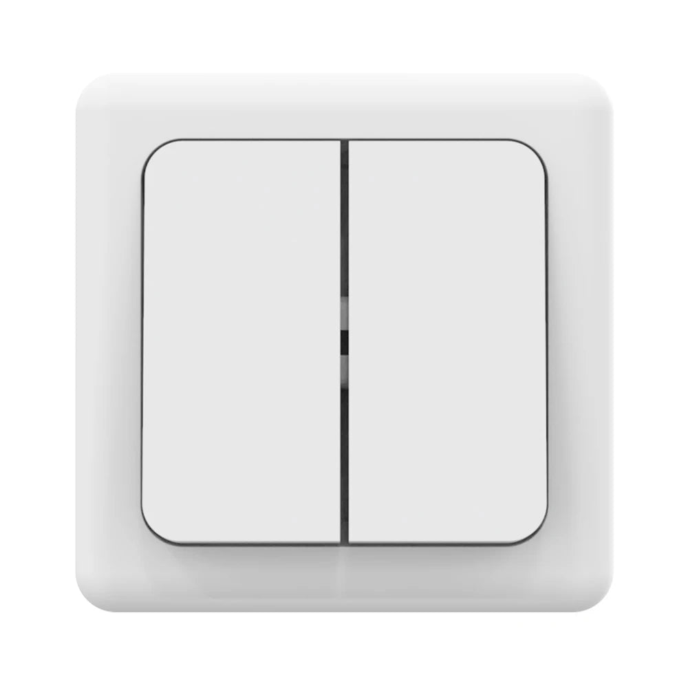 Essential 2 Gang 1Way Electric Switch White PC Frame 16A 250V RV/Caravan Interior 65x65mm Comfort Convenience Accessory